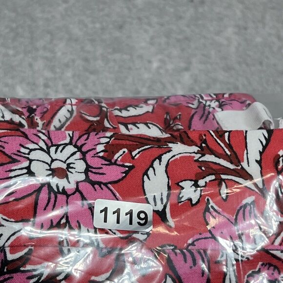 Loft Pants Womens Small Red Pink Fluid Wide Leg Floral Spring Bloom Pockets - Picture 12 of 12